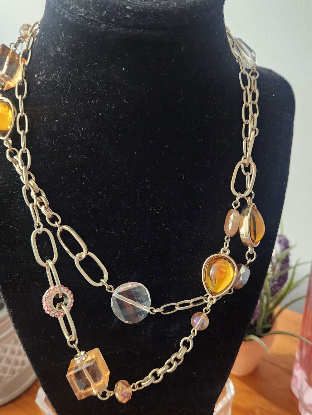 Loft Long Necklace Multistones.